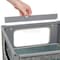 Global Industrial Square Outdoor Can, Gray, Steel, 13-1/2 in 239576GY - alternate 2